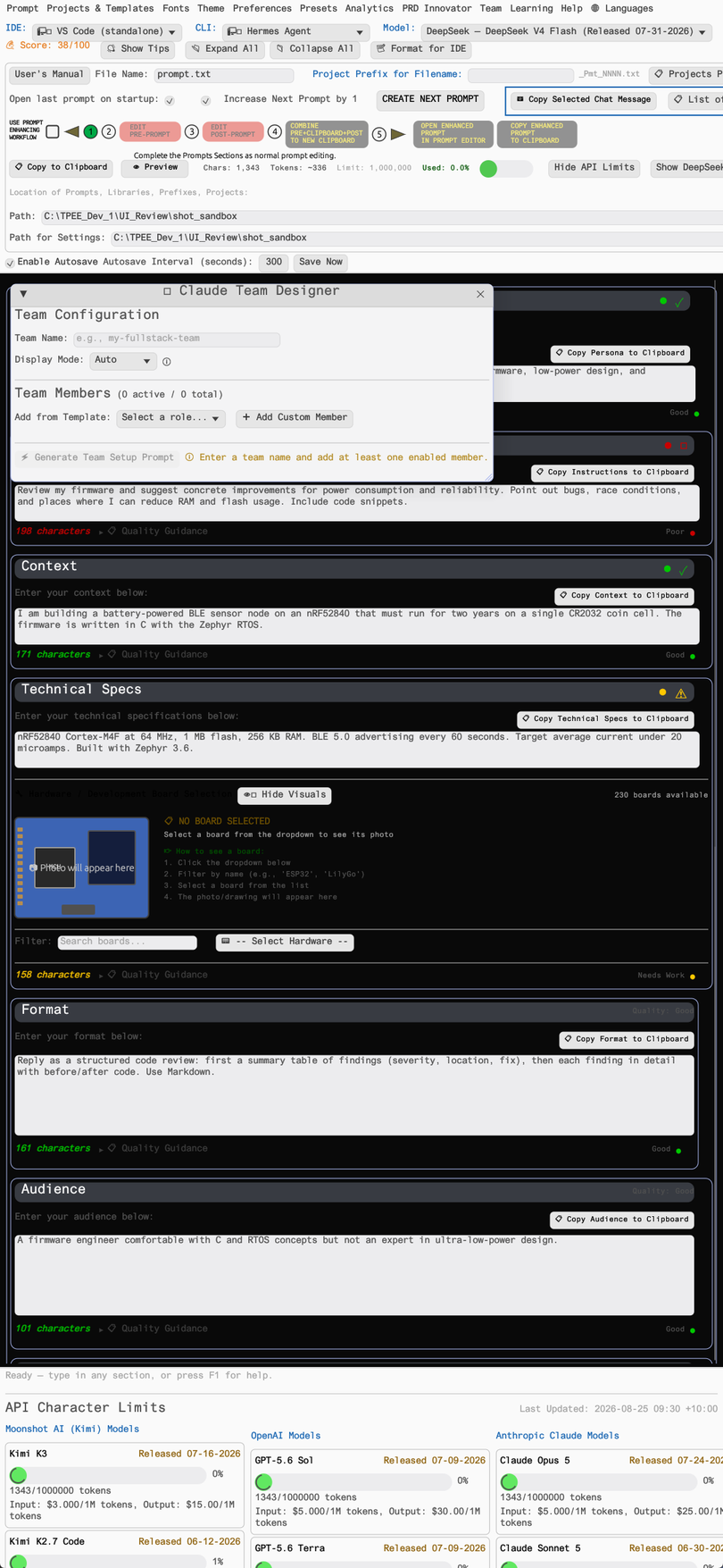 TPEE Claude Team Designer for composing multi-agent teams